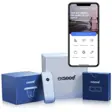 ExSeed-analyseenhet med to blå esker, en hvit eske og en mobiltelefon som viser ExSeed-appen
