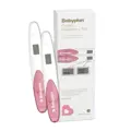 Babyplan Digital Pregnancy Test i hvit eske for to tester, med to hvite og rosa digitale tester ved siden av
