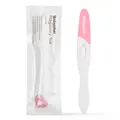 Babyplan Pregnancy Test Midstream i hvit foliepose, med den hvite og rosa teststaven ved siden av